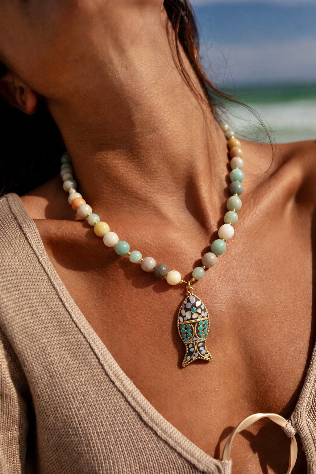 Collar Agatas Pez
