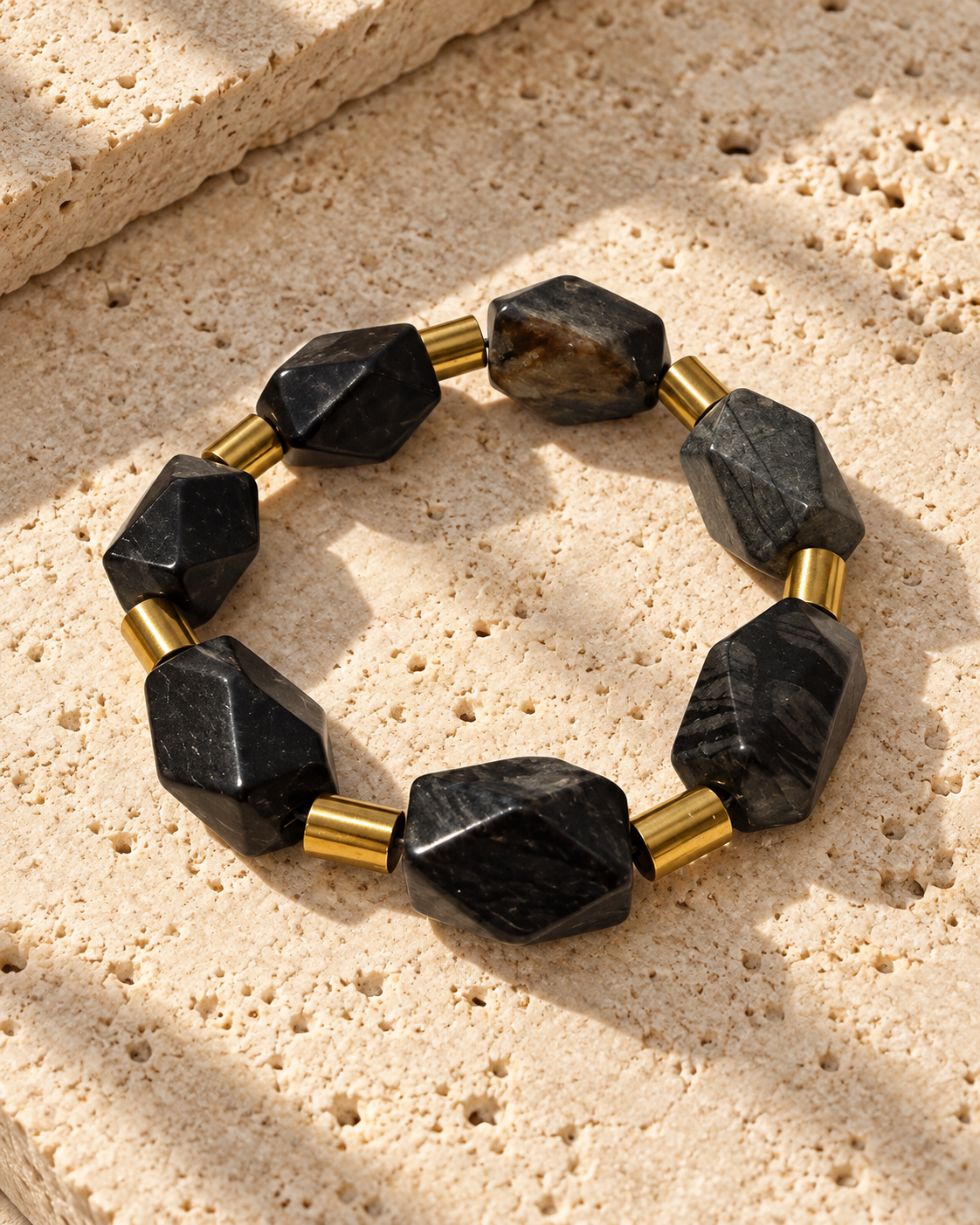 Pulsera Obsidiana & Hematitas