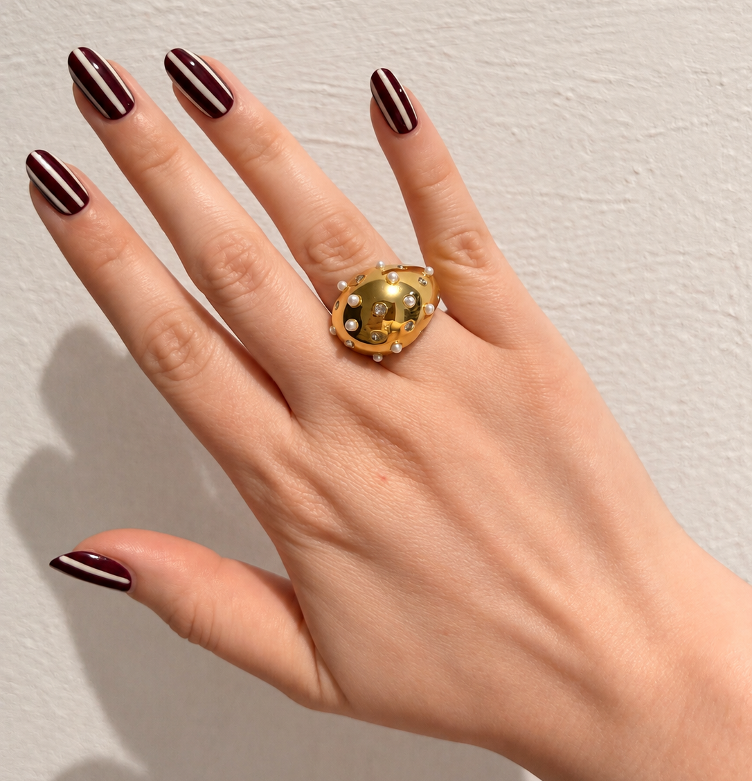 Anillo Aura Dorada - Acero Inoxidable