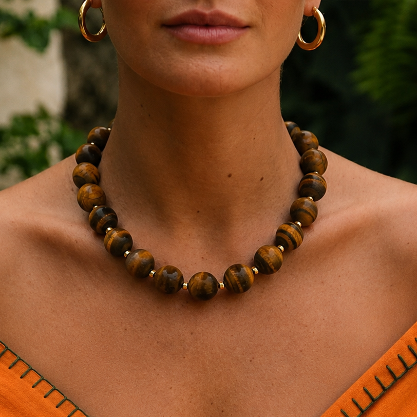 Collar Ojo de Tigre Mate