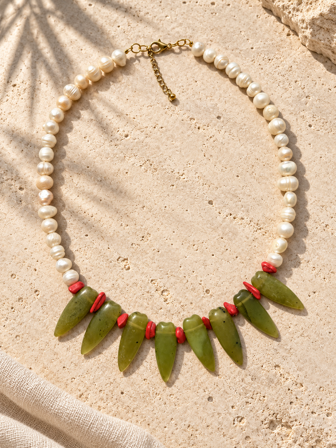 Collar Perlas | Jade & Coral