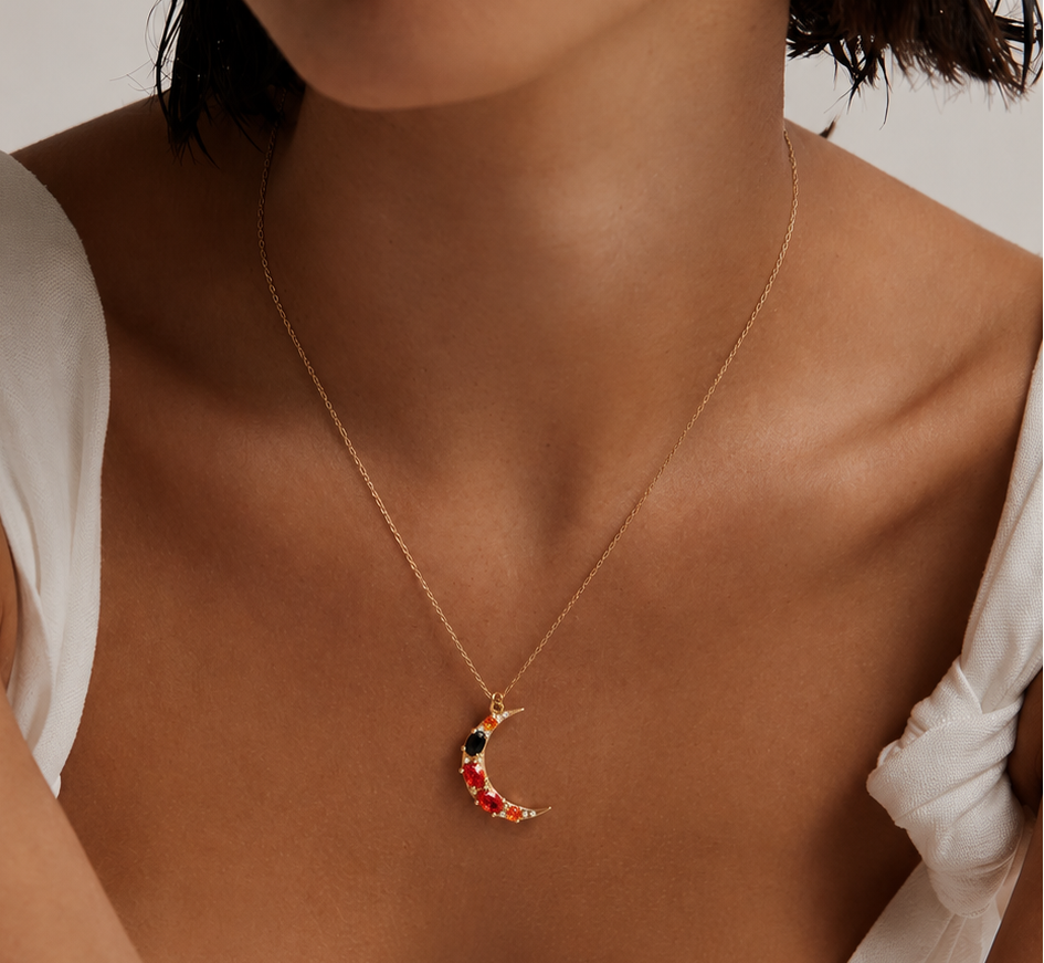 Collar Luna Roja