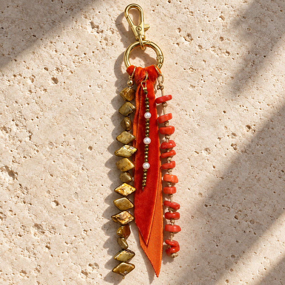 Bag Charm Llavero Corales Naranja