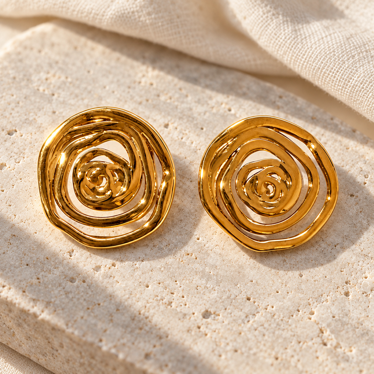 Aretes Espiral - Acero Inoxidable