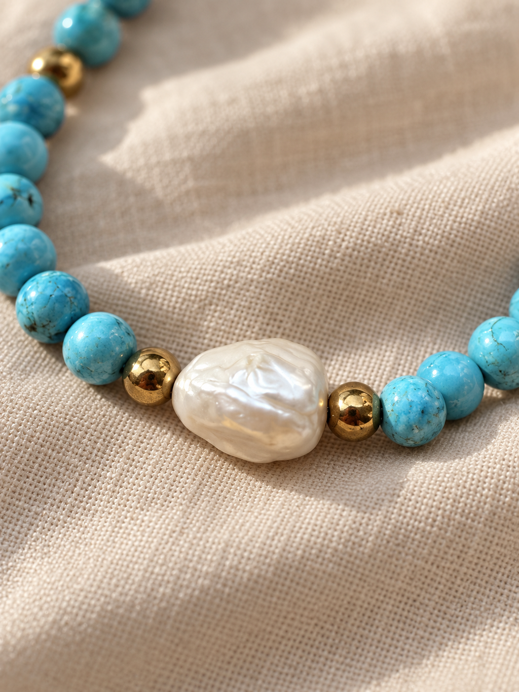Collar Turquesas | Hematitas & Perla