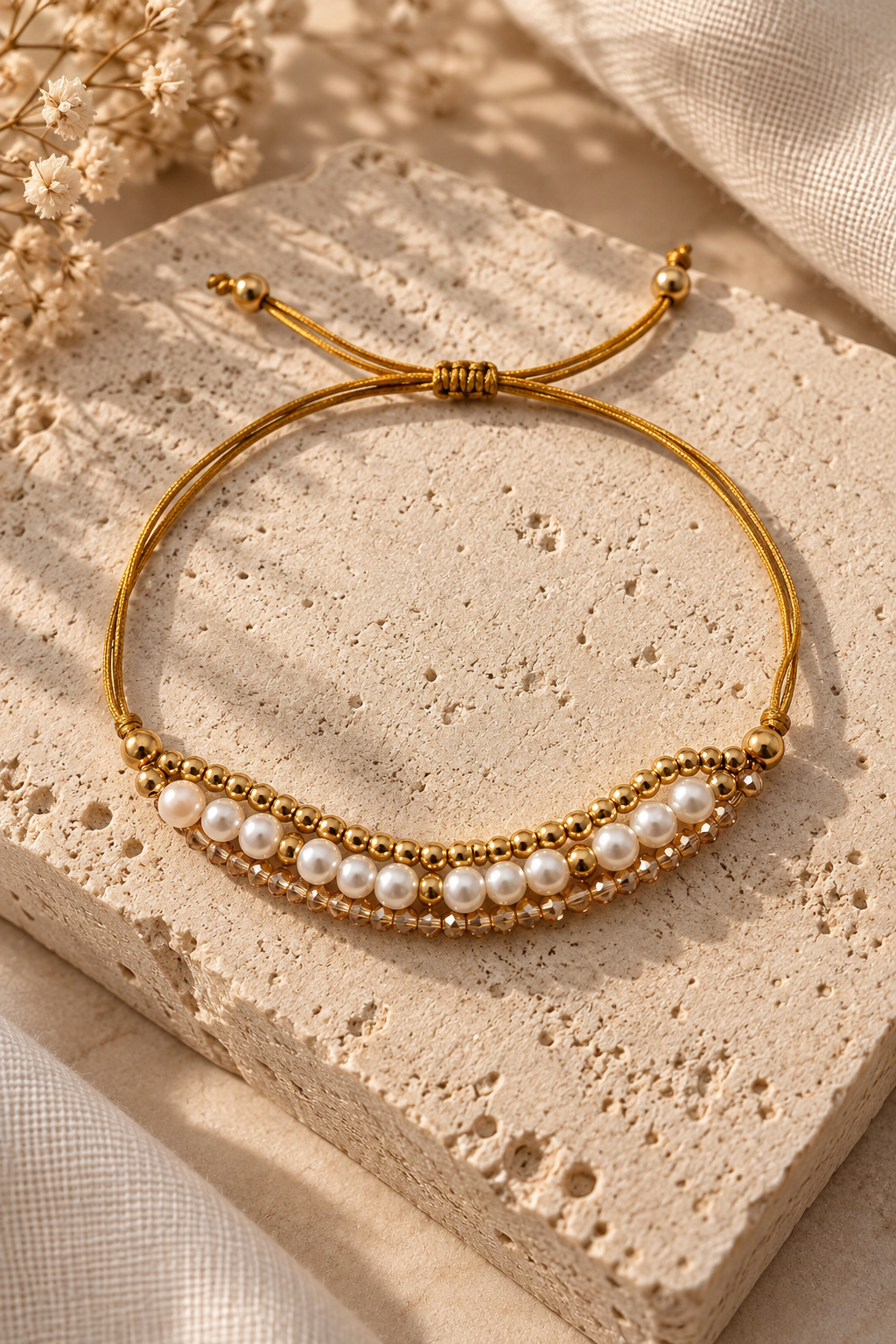 Pulsera Perlas Ajustable