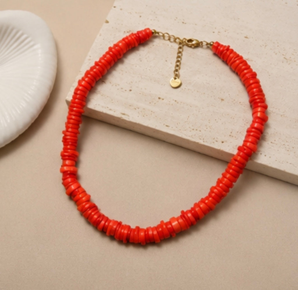 Collar Coral Naranja