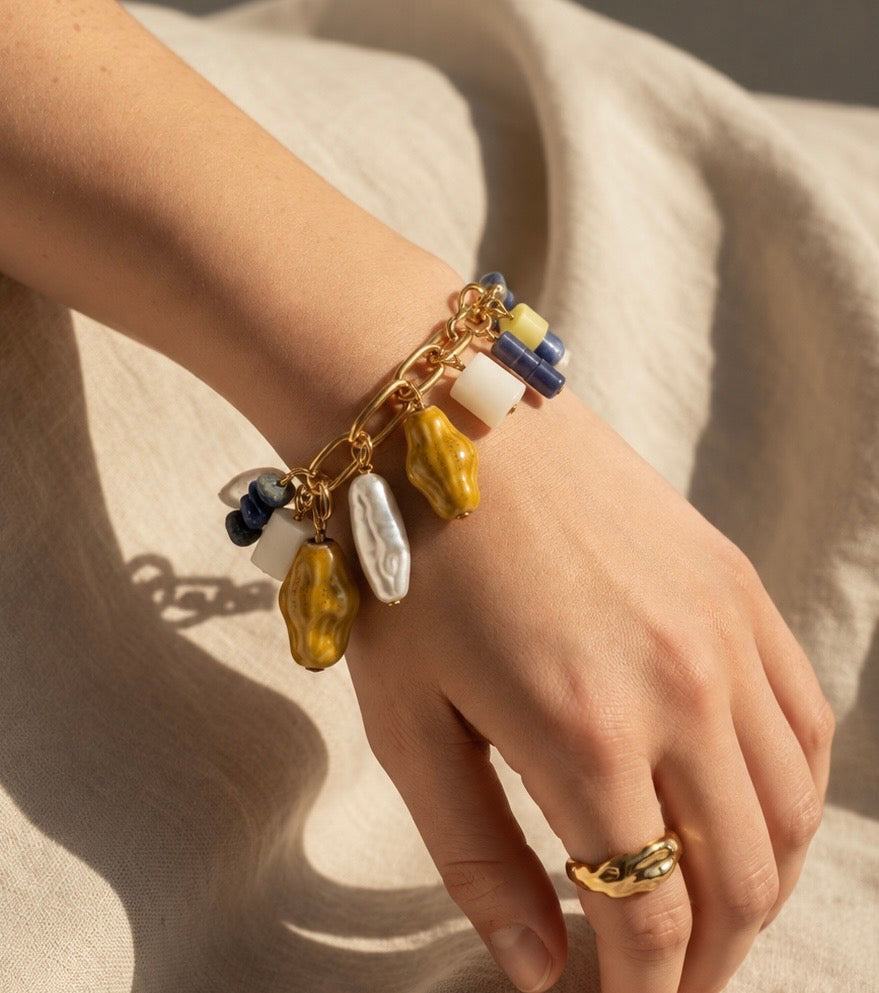 Pulsera Perlas Caracoles