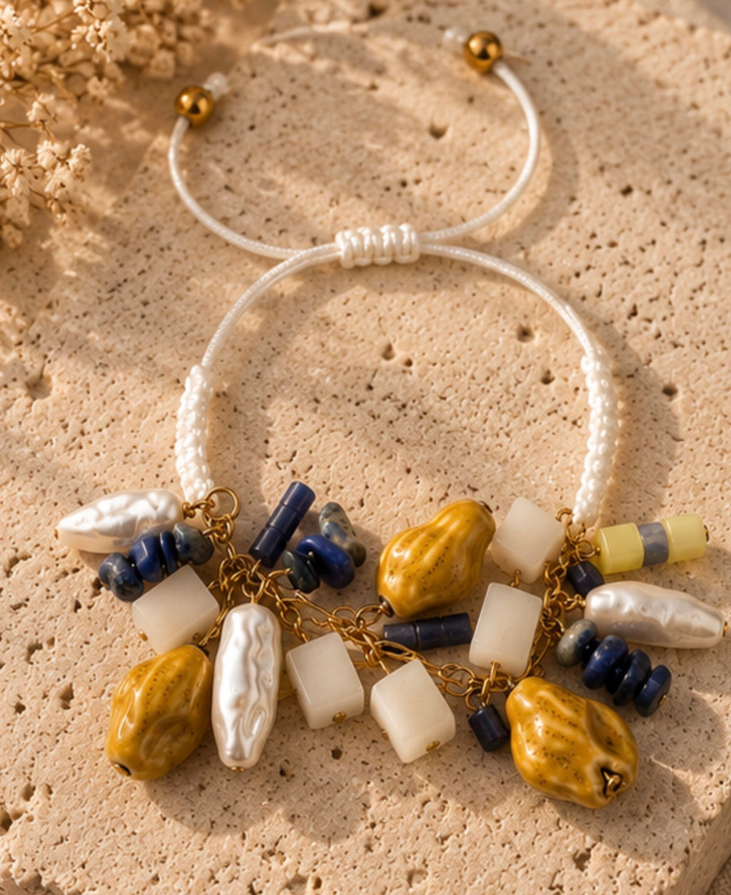 Pulsera Perlas Caracoles