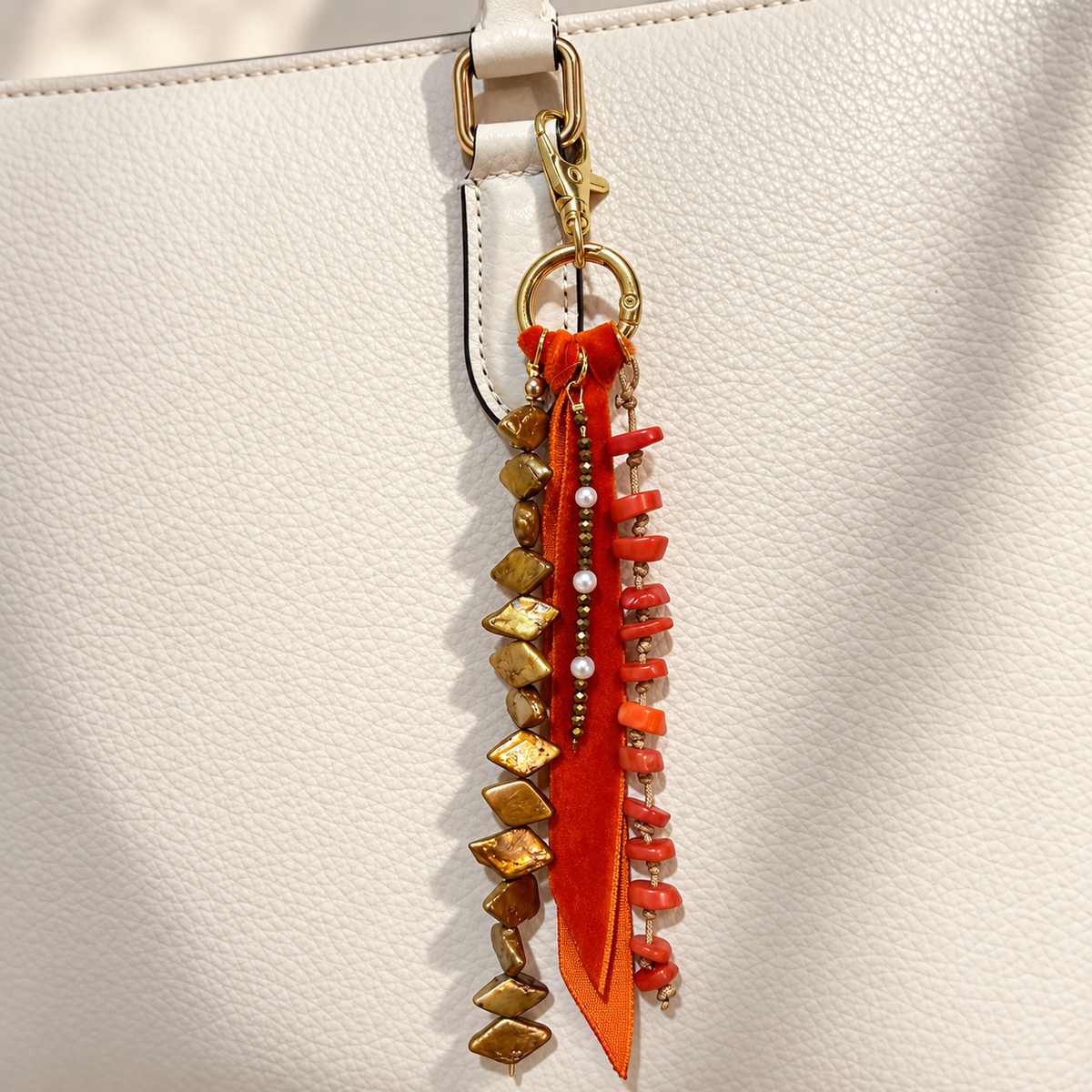 Bag Charm Llavero Corales Naranja