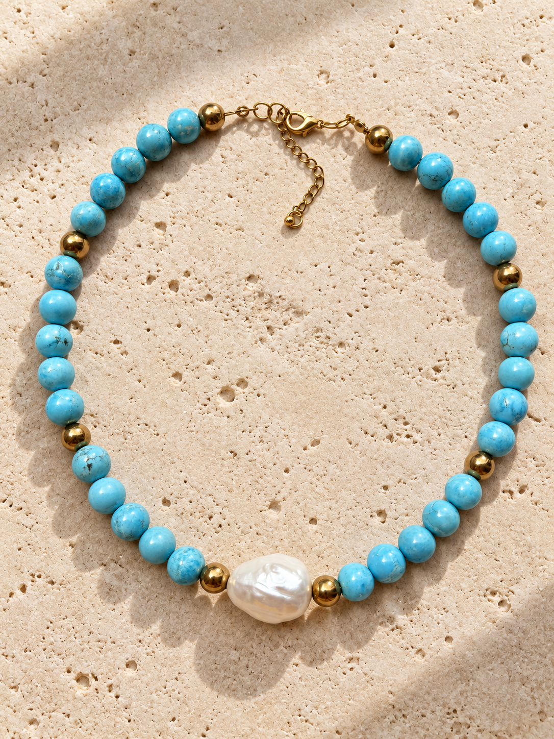 Collar Turquesas | Hematitas & Perla