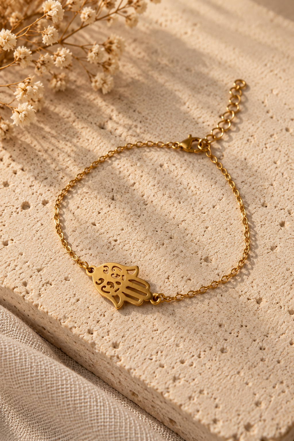 Pulsera Acero Inoxidable Mano Fatima