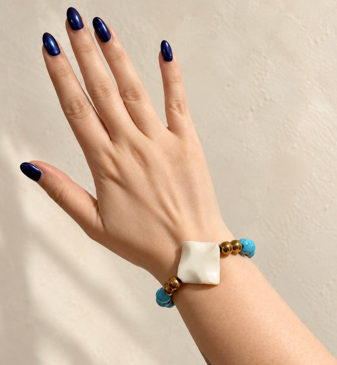 Pulsera Turquesa & Jade Blanco