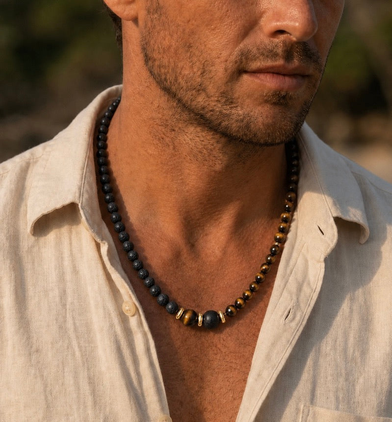 Collar Piedra Volcánica | Ojo de Tigre
