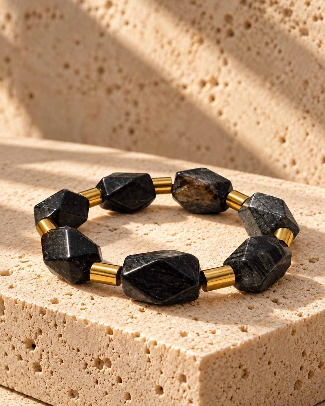 Pulsera Obsidiana & Hematitas