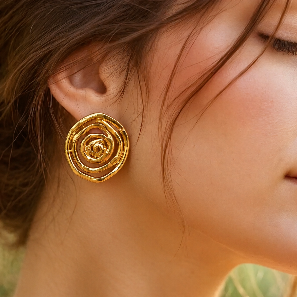 Aretes Espiral - Acero Inoxidable