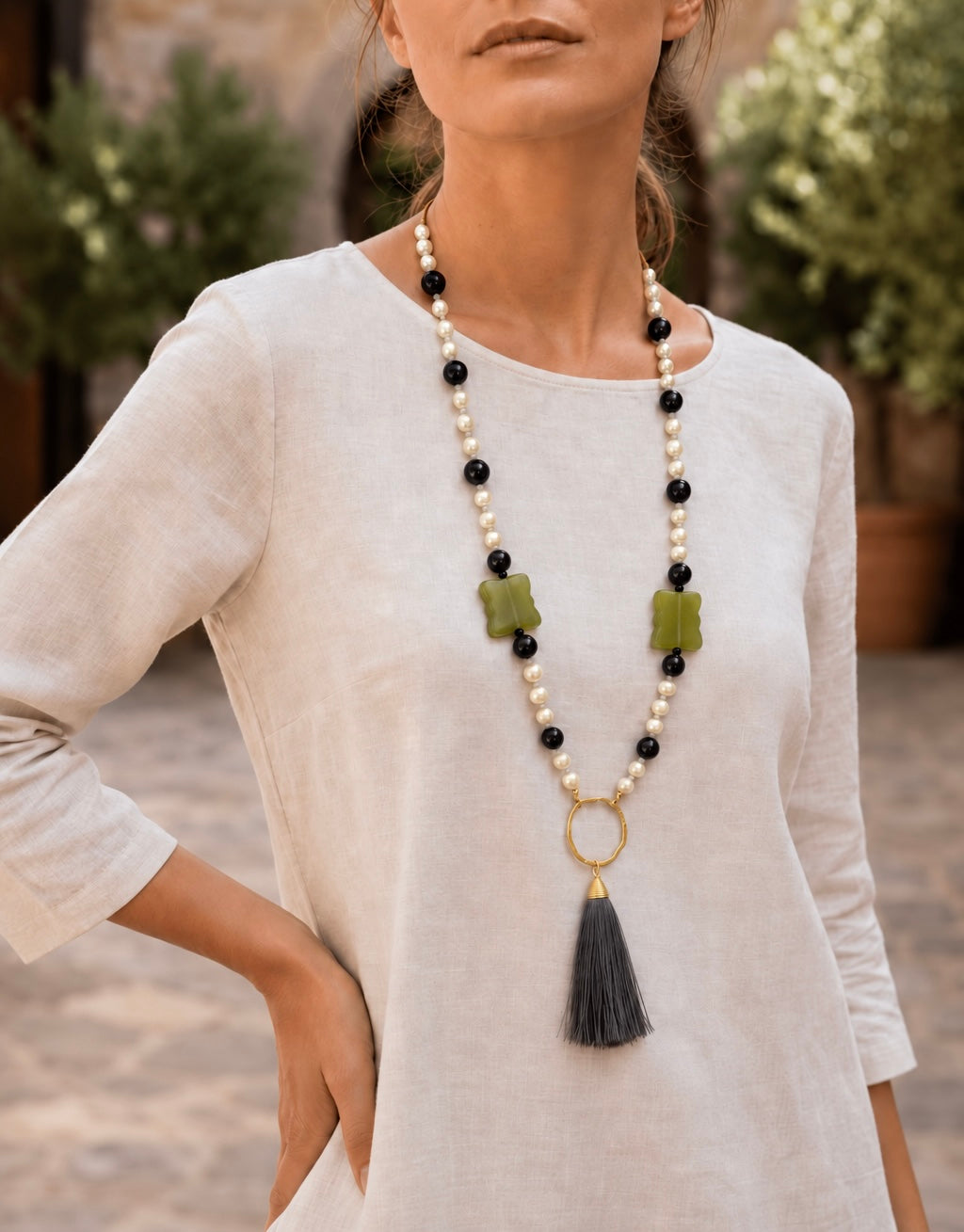 Collar Largo Jaspe Imperial