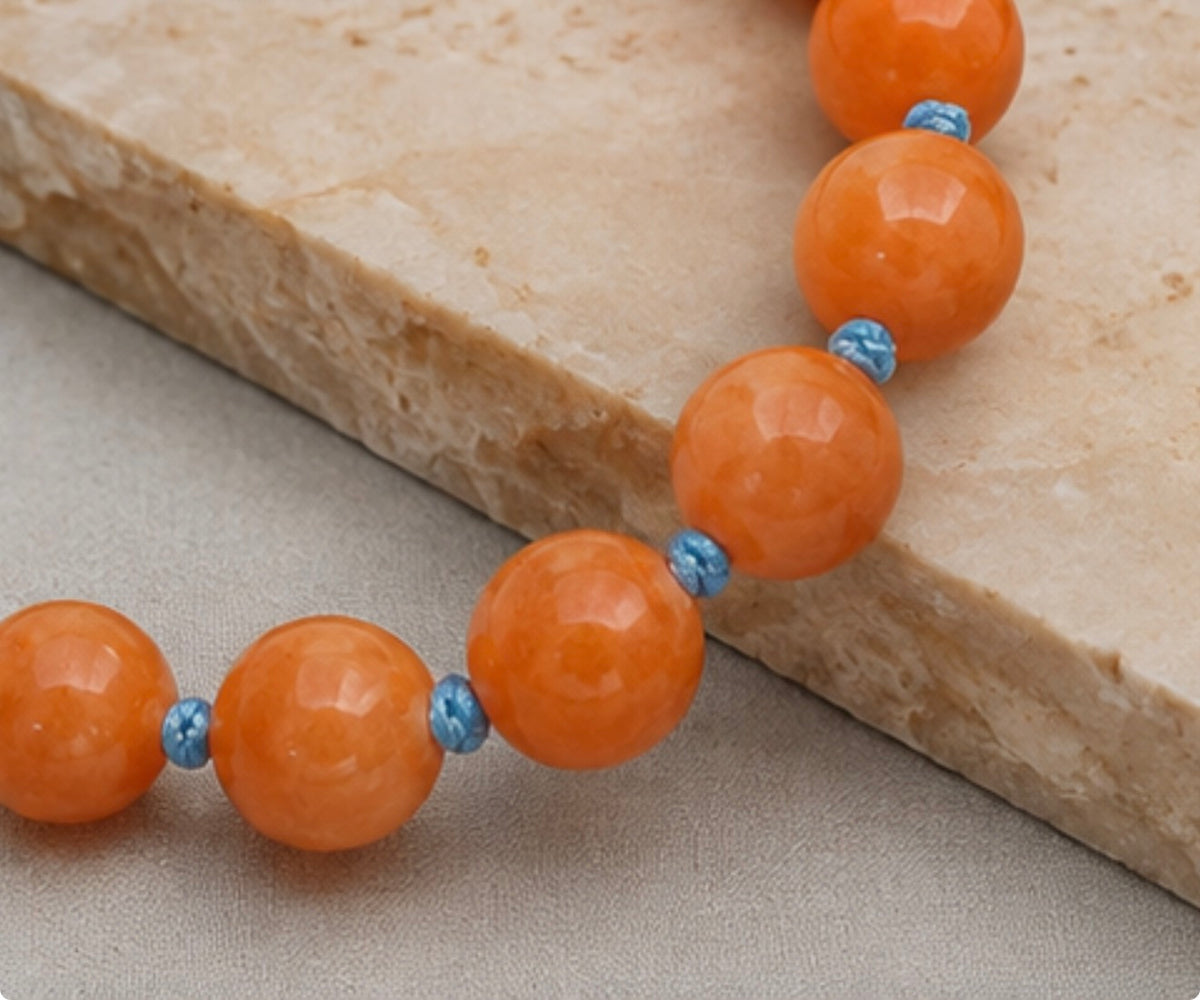 Collar Agatas Naranja