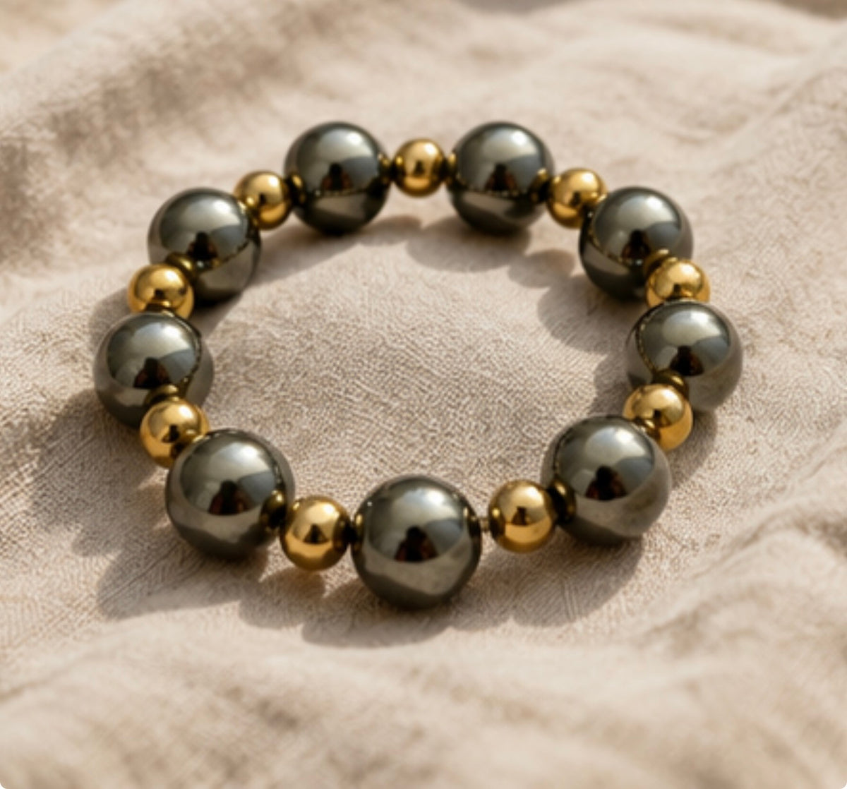 Pulsera Perlas Olivo