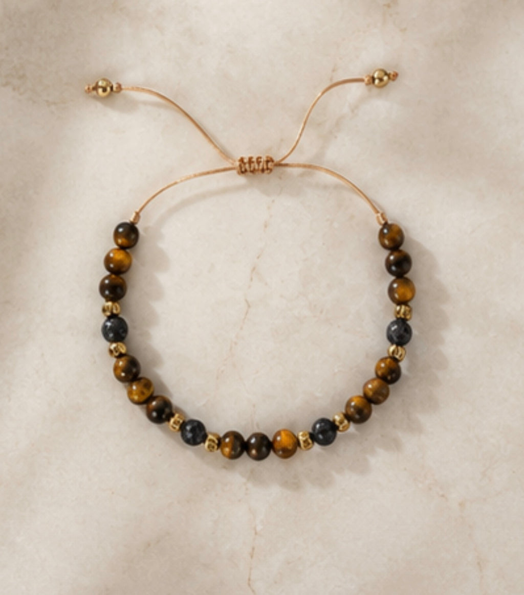 Pulsera Ojo de Tigre & Hematitas