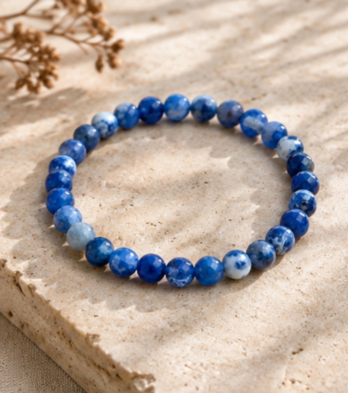 Pulsera Agatas Azules
