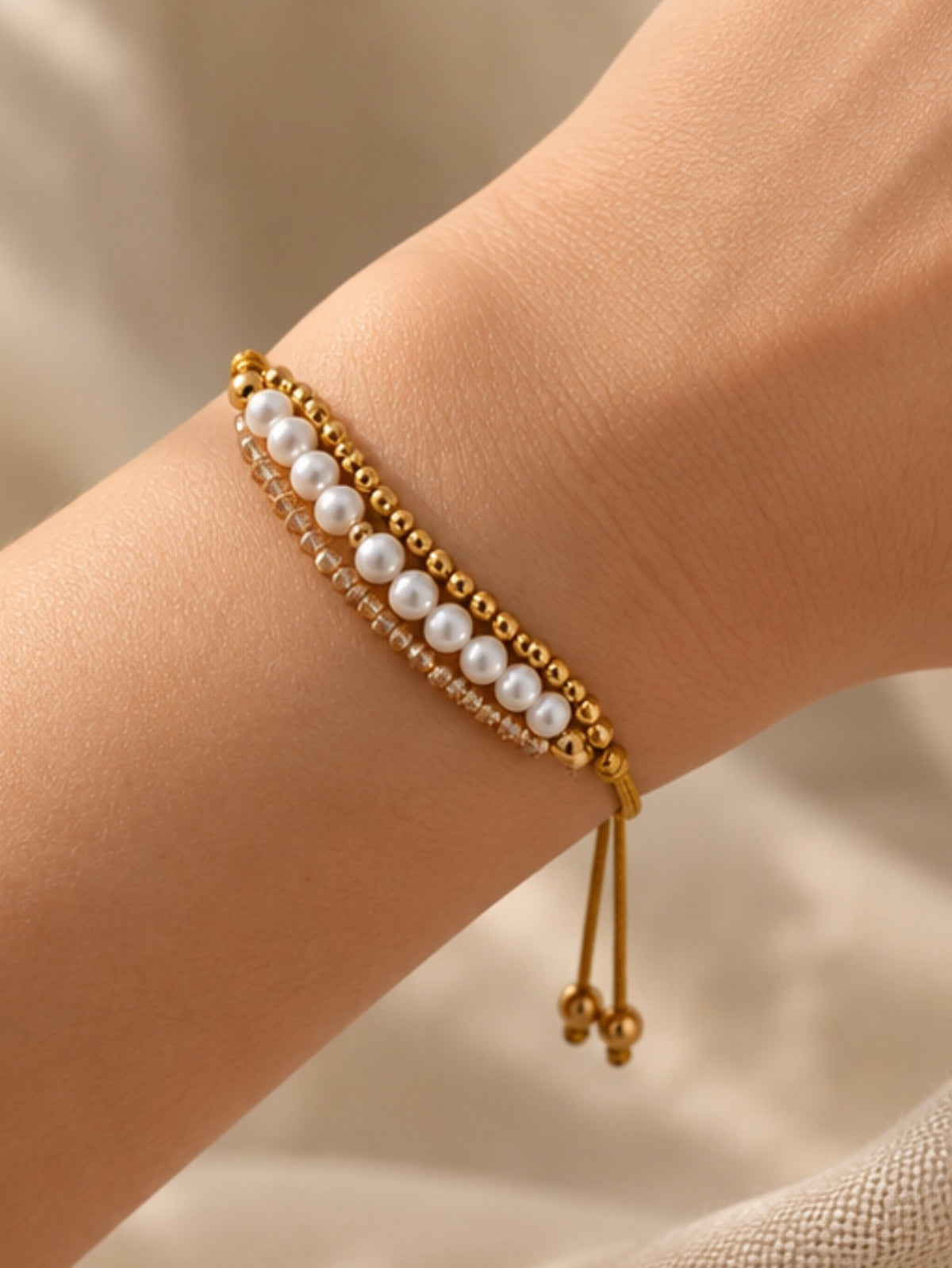 Pulsera Perlas Ajustable
