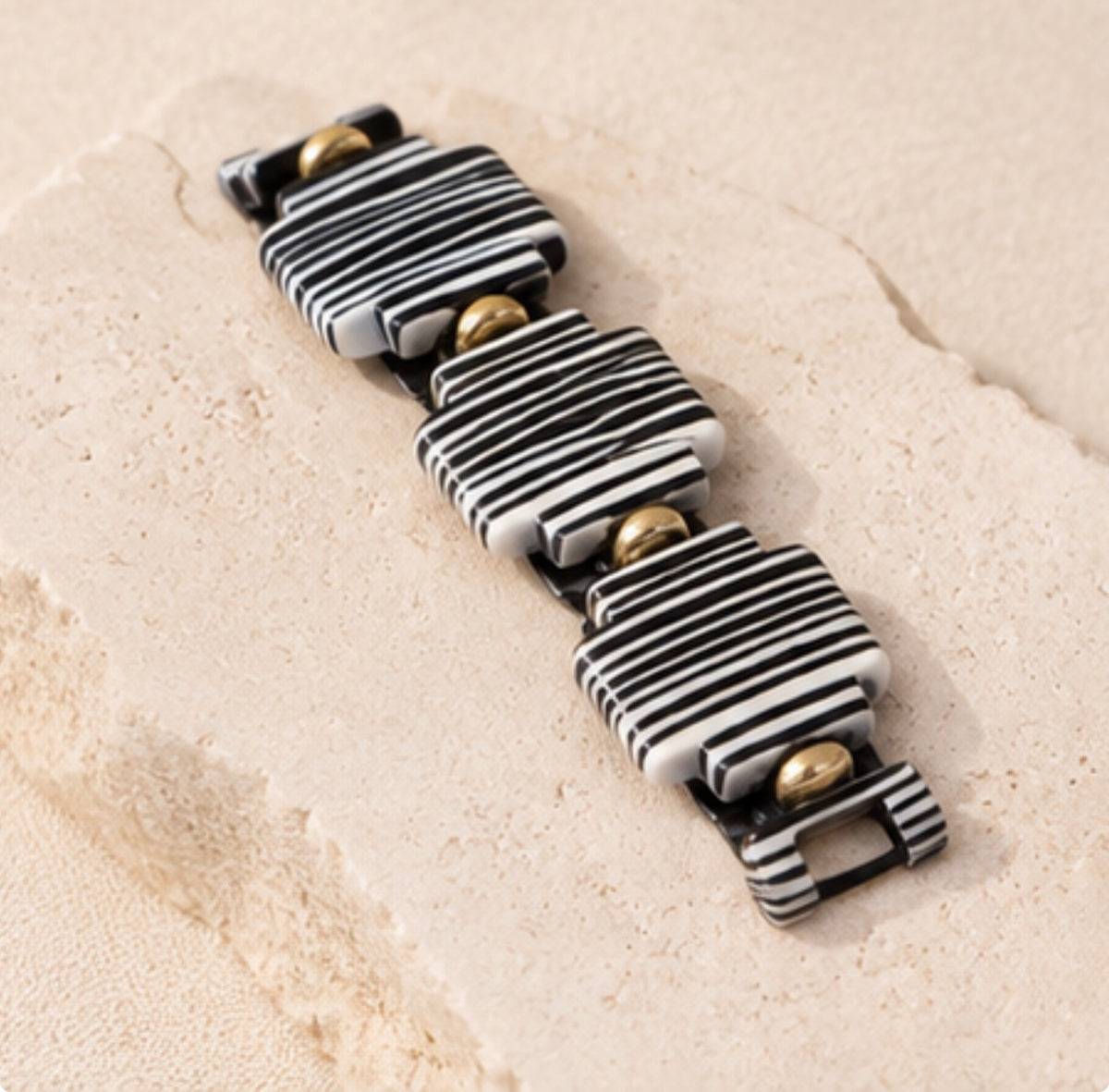 Pulsera Black & White Resina