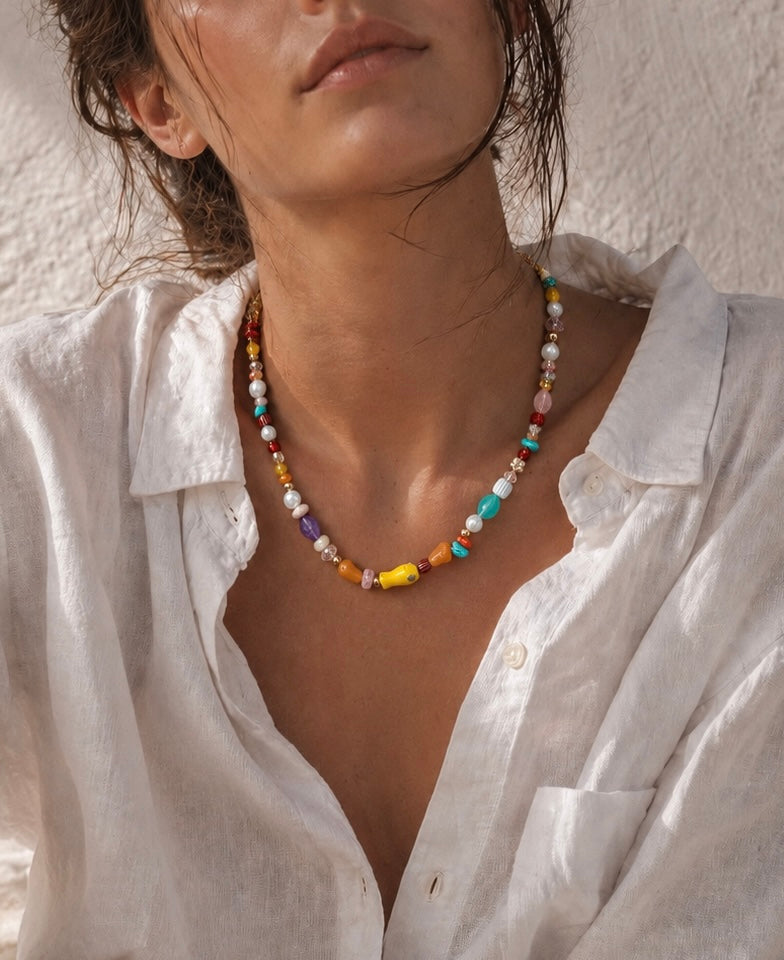 Collar Piedras Multicolor