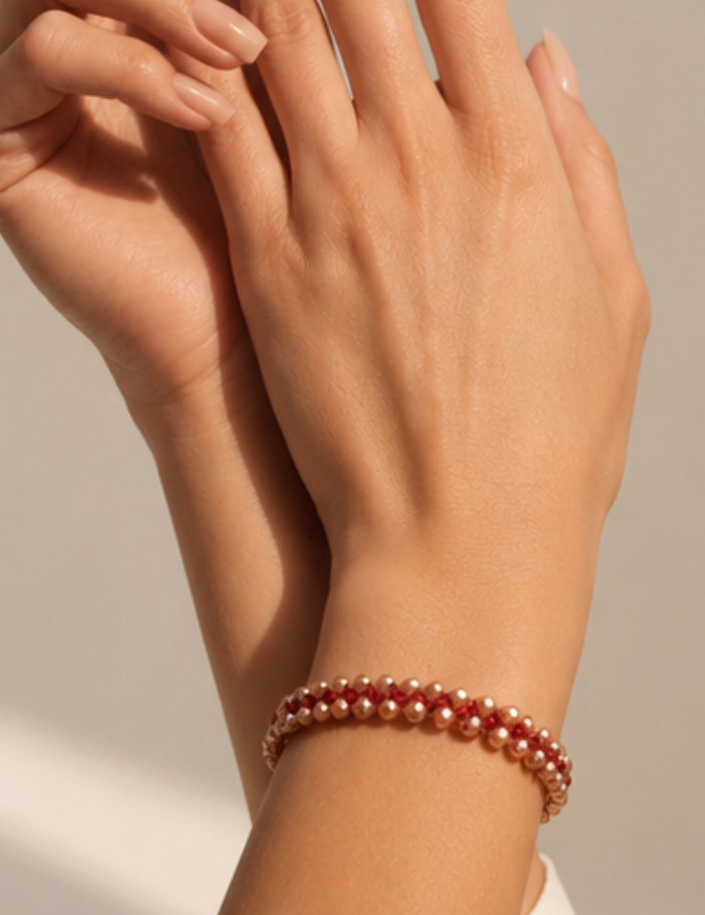 Pulsera Tejida Cristales