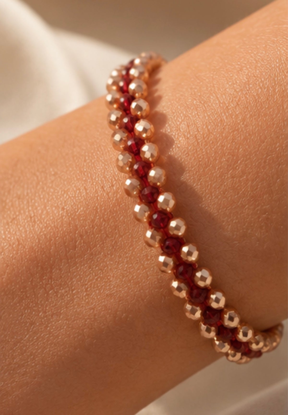 Pulsera Tejida Cristales