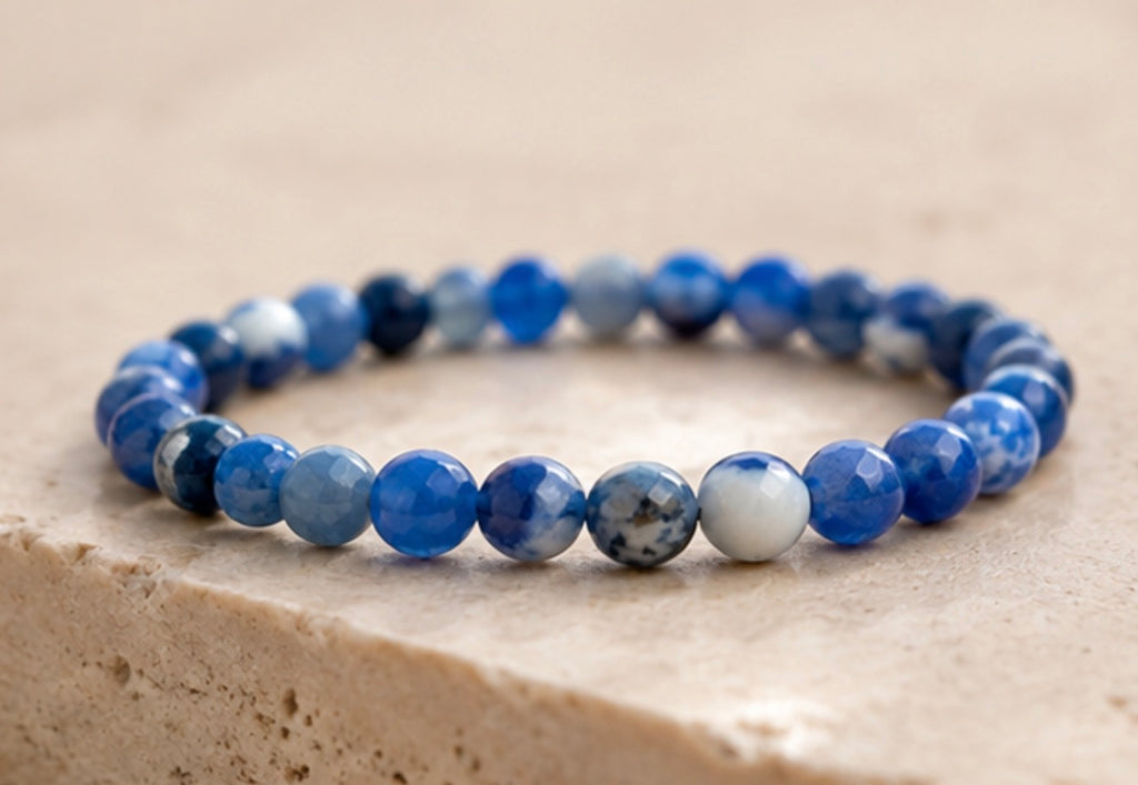 Pulsera Agatas Azules