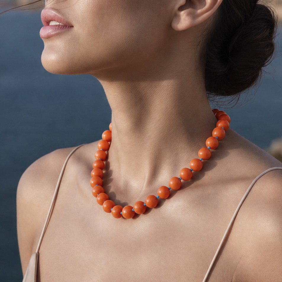 Collar Agatas Naranja