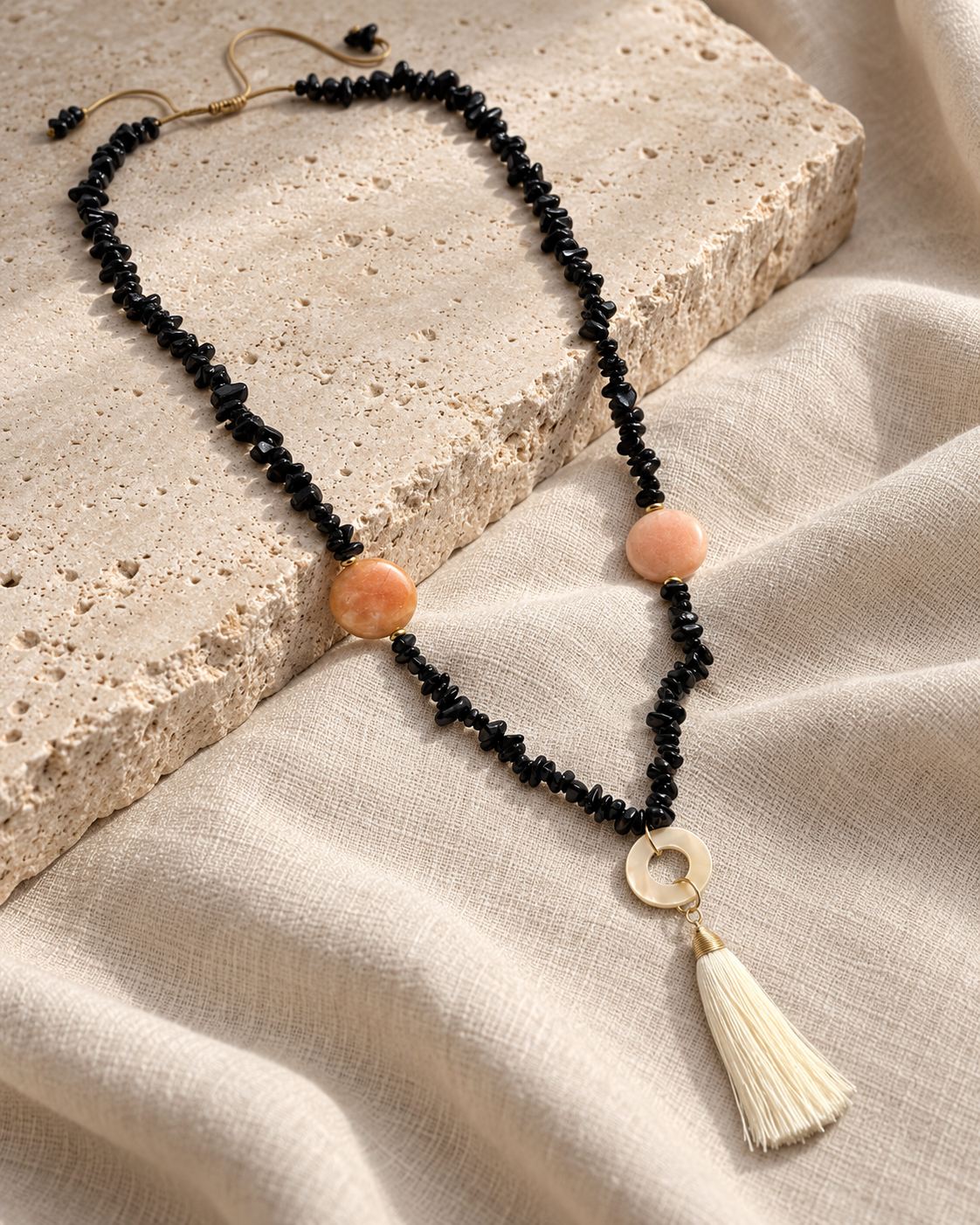 Collar Largo Onix & Aventurina