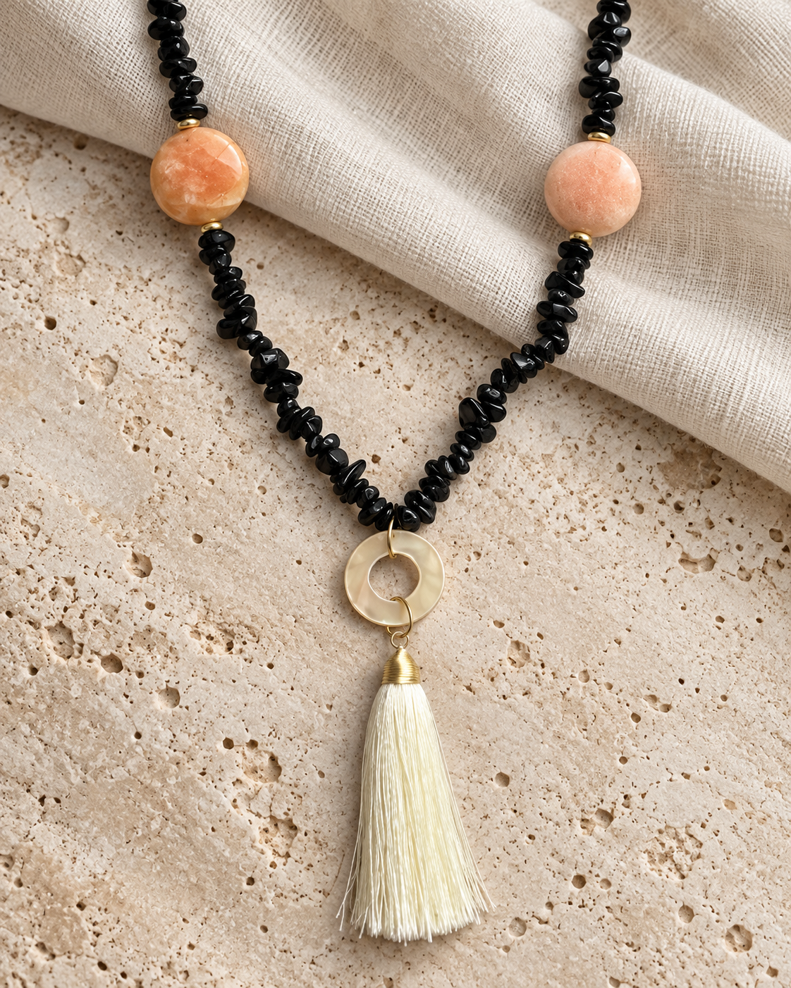 Collar Largo Onix & Aventurina