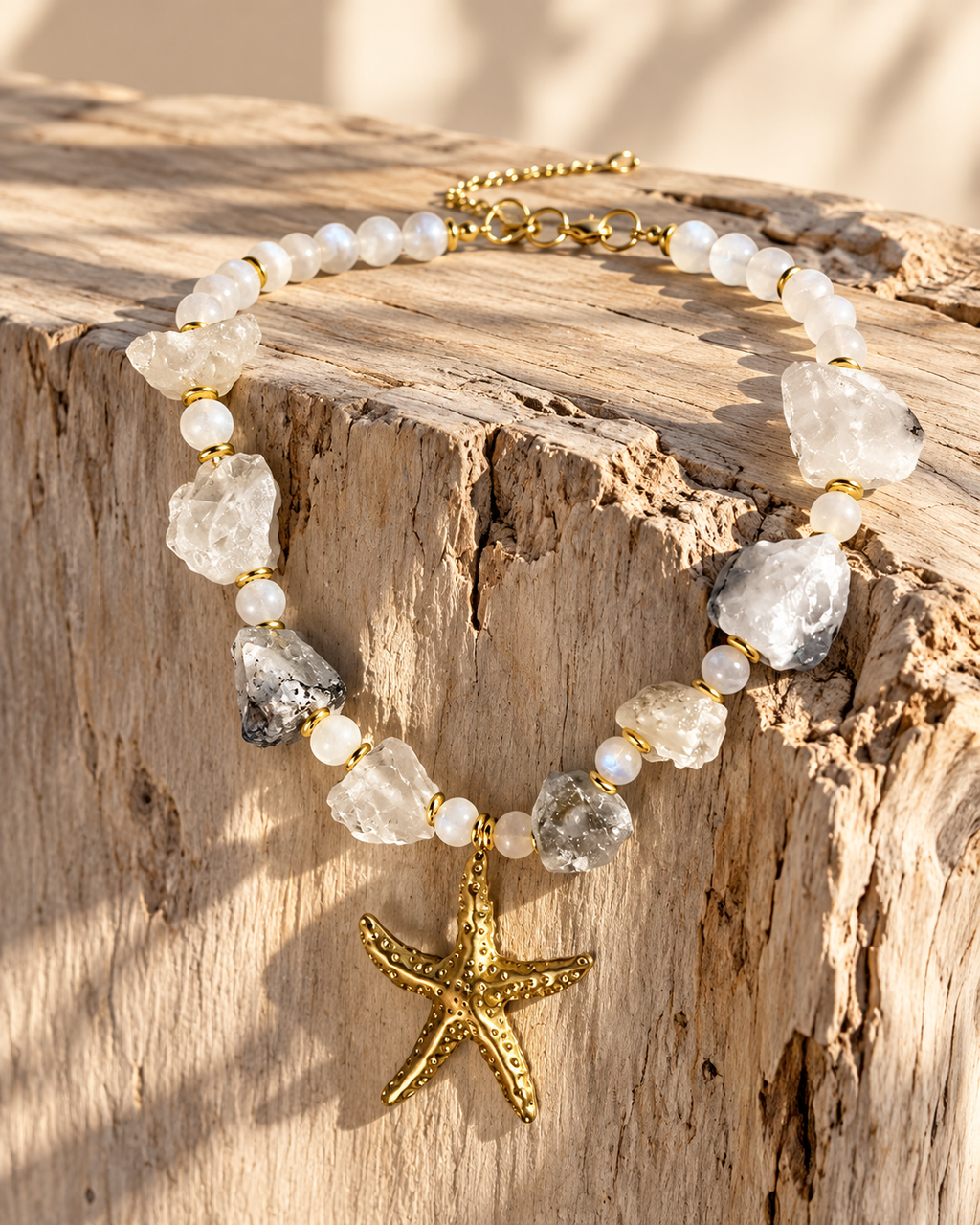 Collar Cuarzo & Piedra Luna