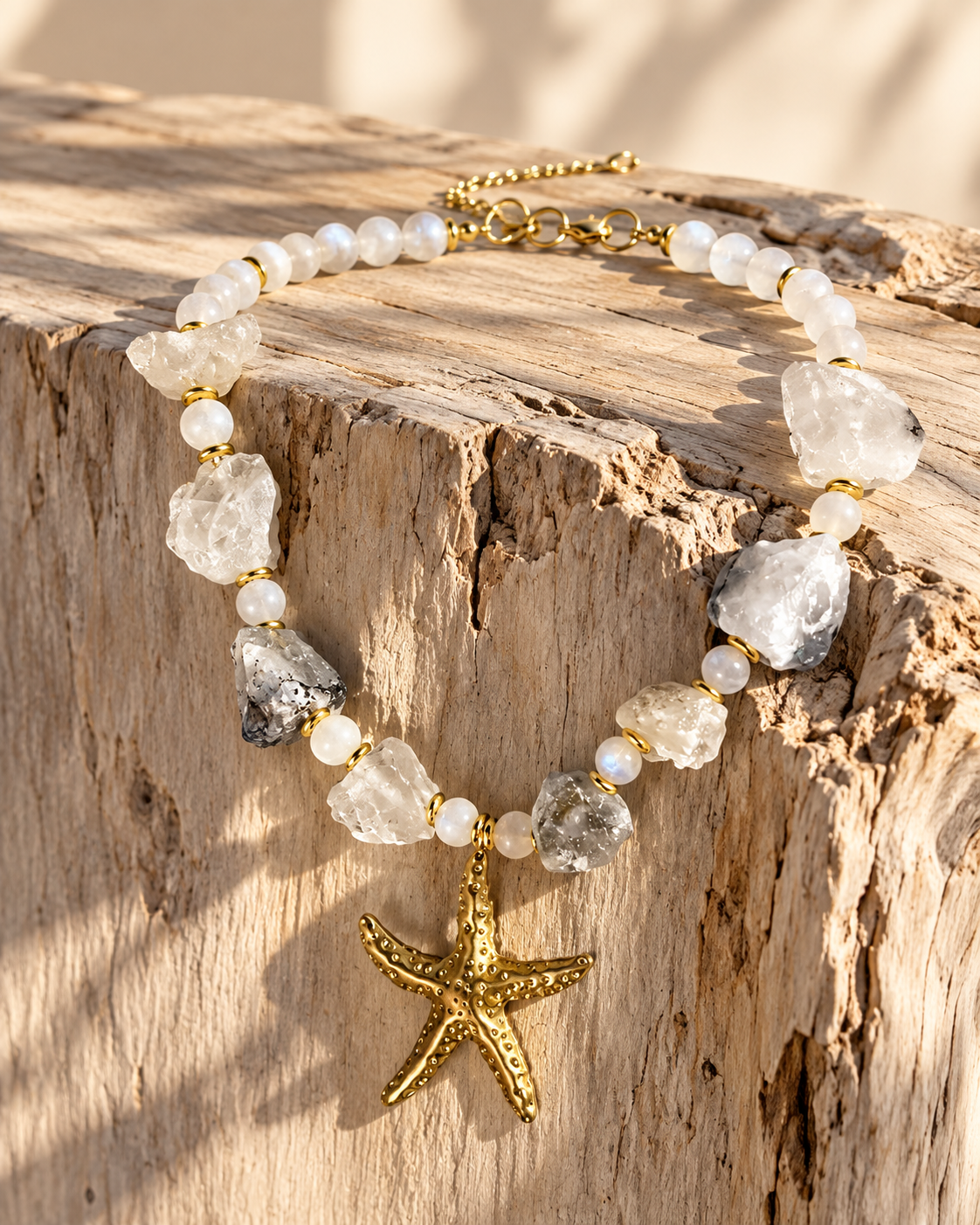 Collar Cuarzo & Piedra Luna