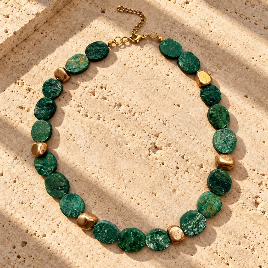 Collar Jade Mate & Hematitas