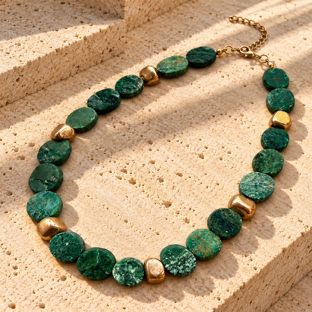 Collar Jade Mate & Hematitas