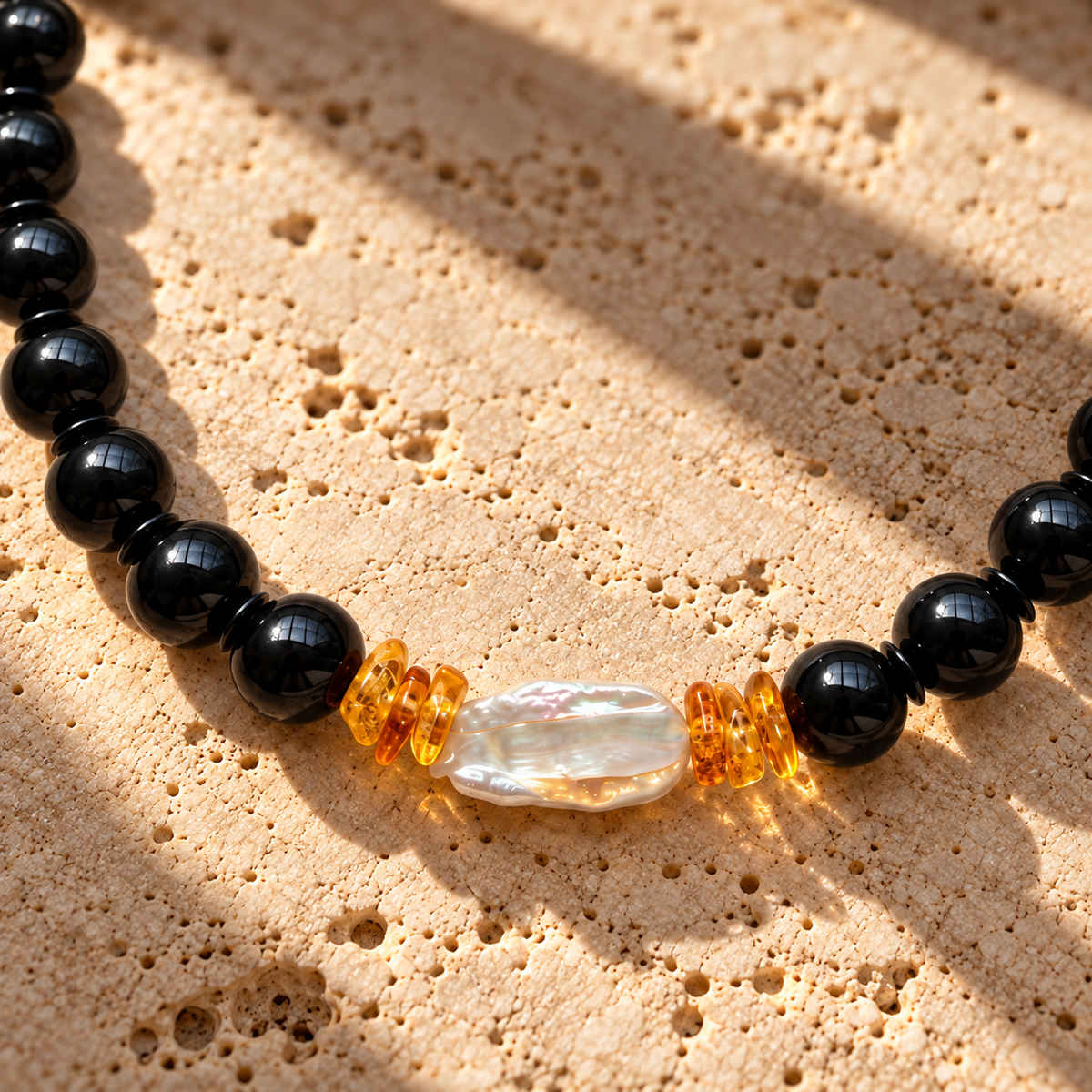 Collar Agatas, Ambar & Perla