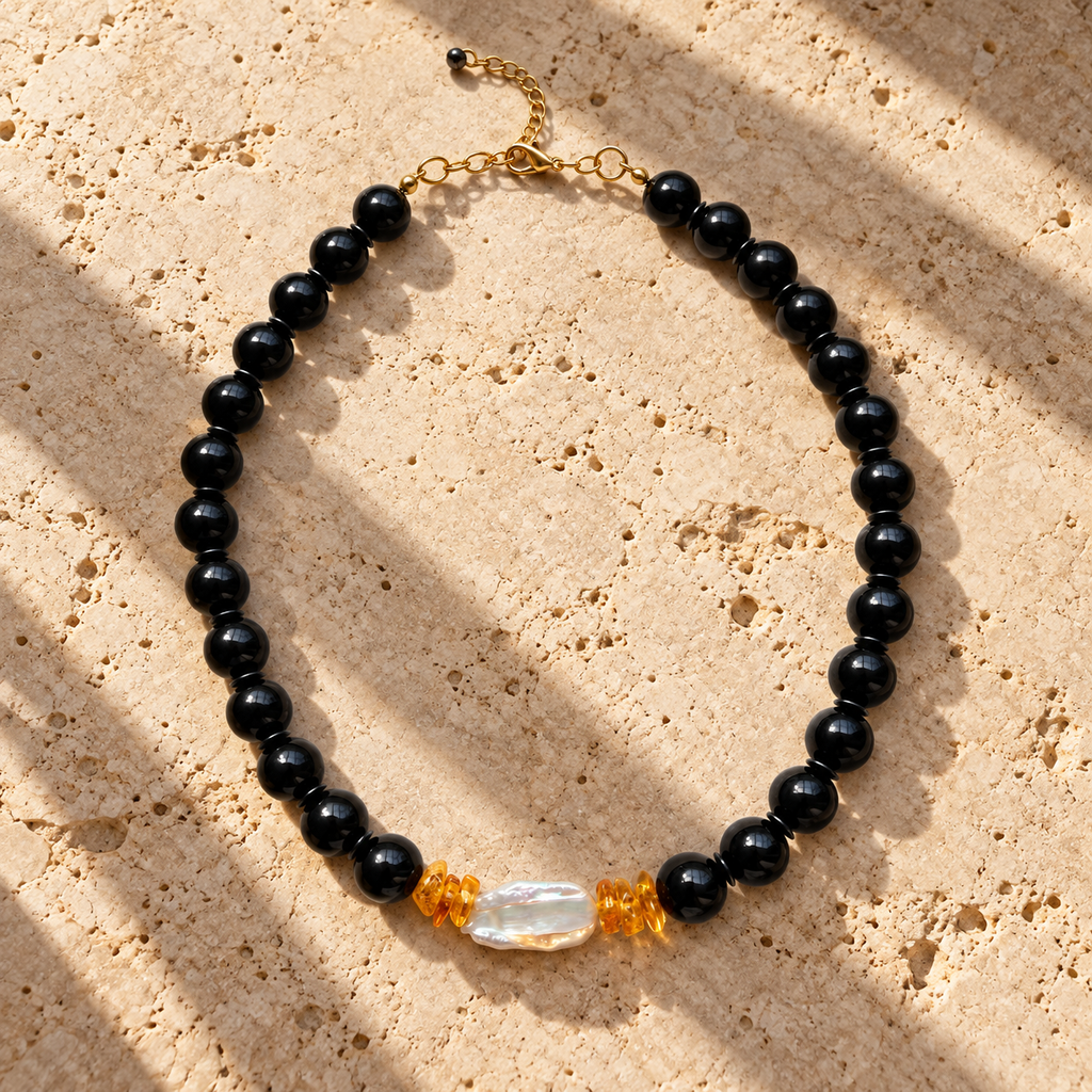 Collar Agatas, Ambar & Perla