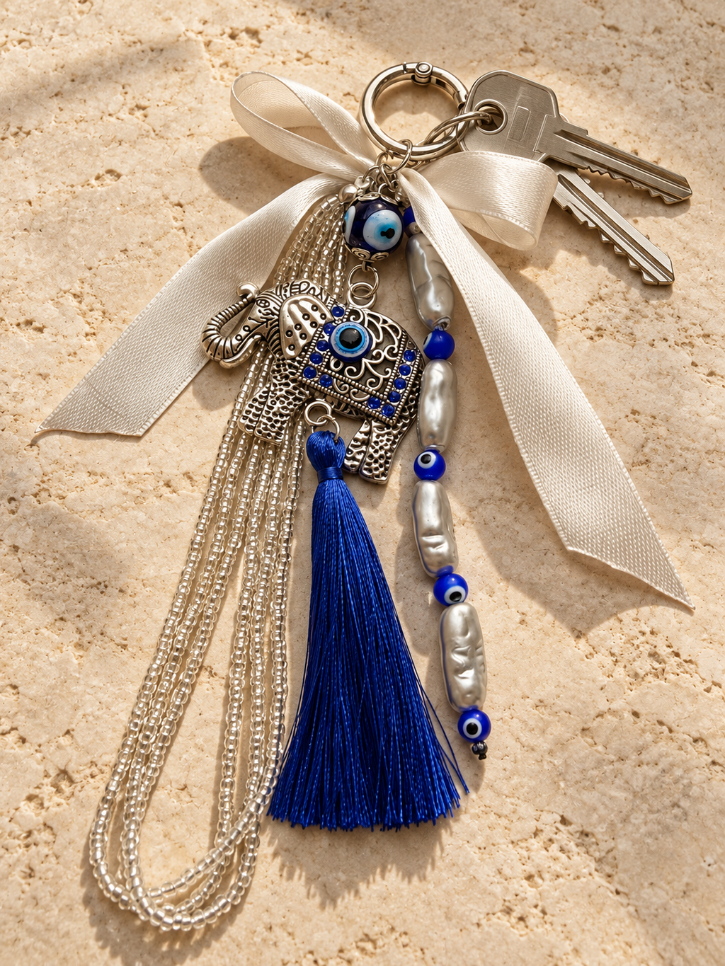 Bag Charm Llavero Elefante Azul