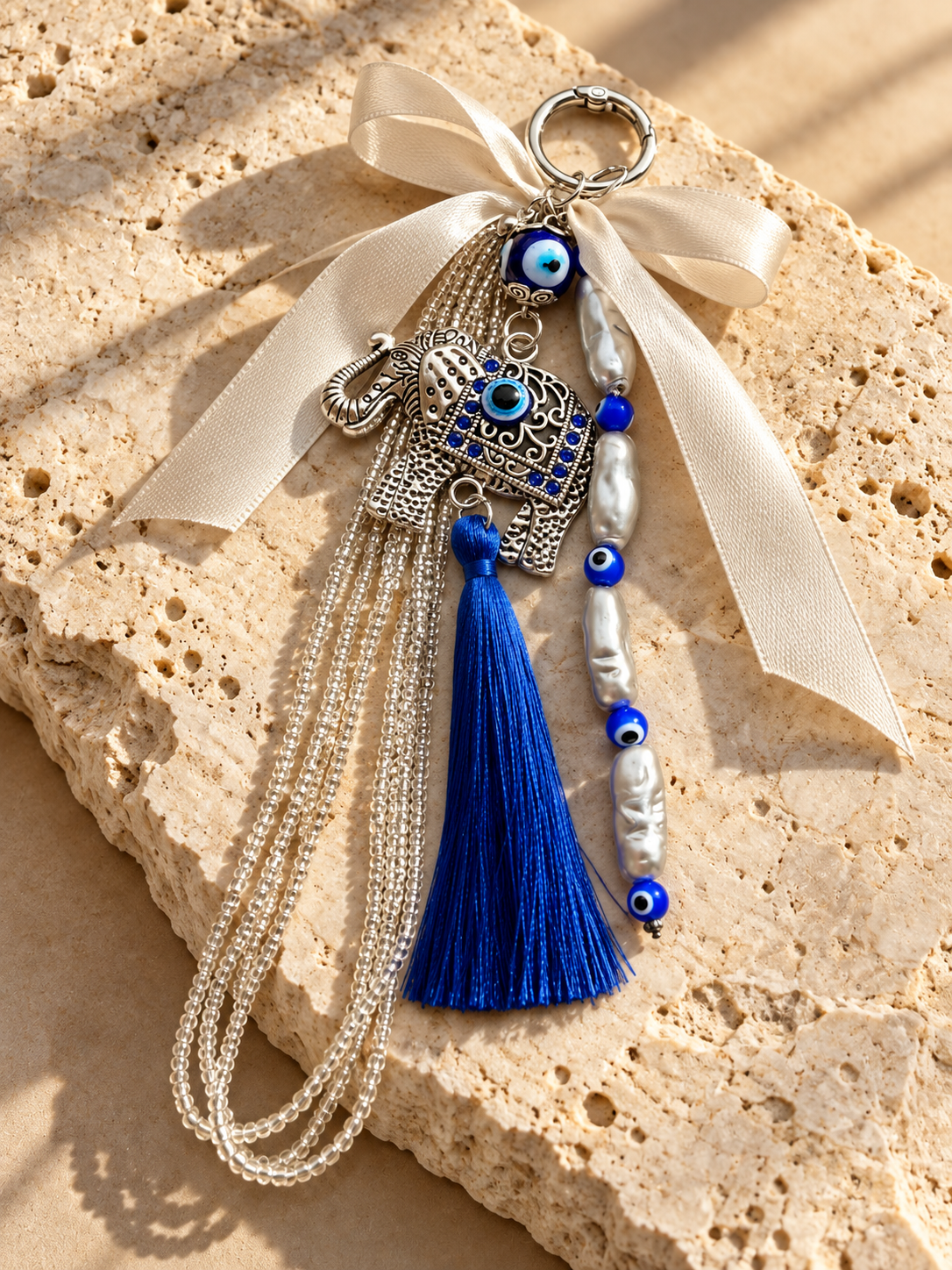 Bag Charm Llavero Elefante Azul