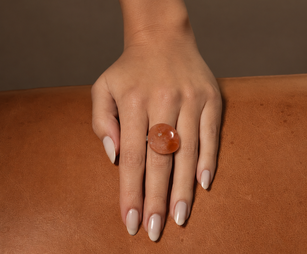 Anillo Cornalina