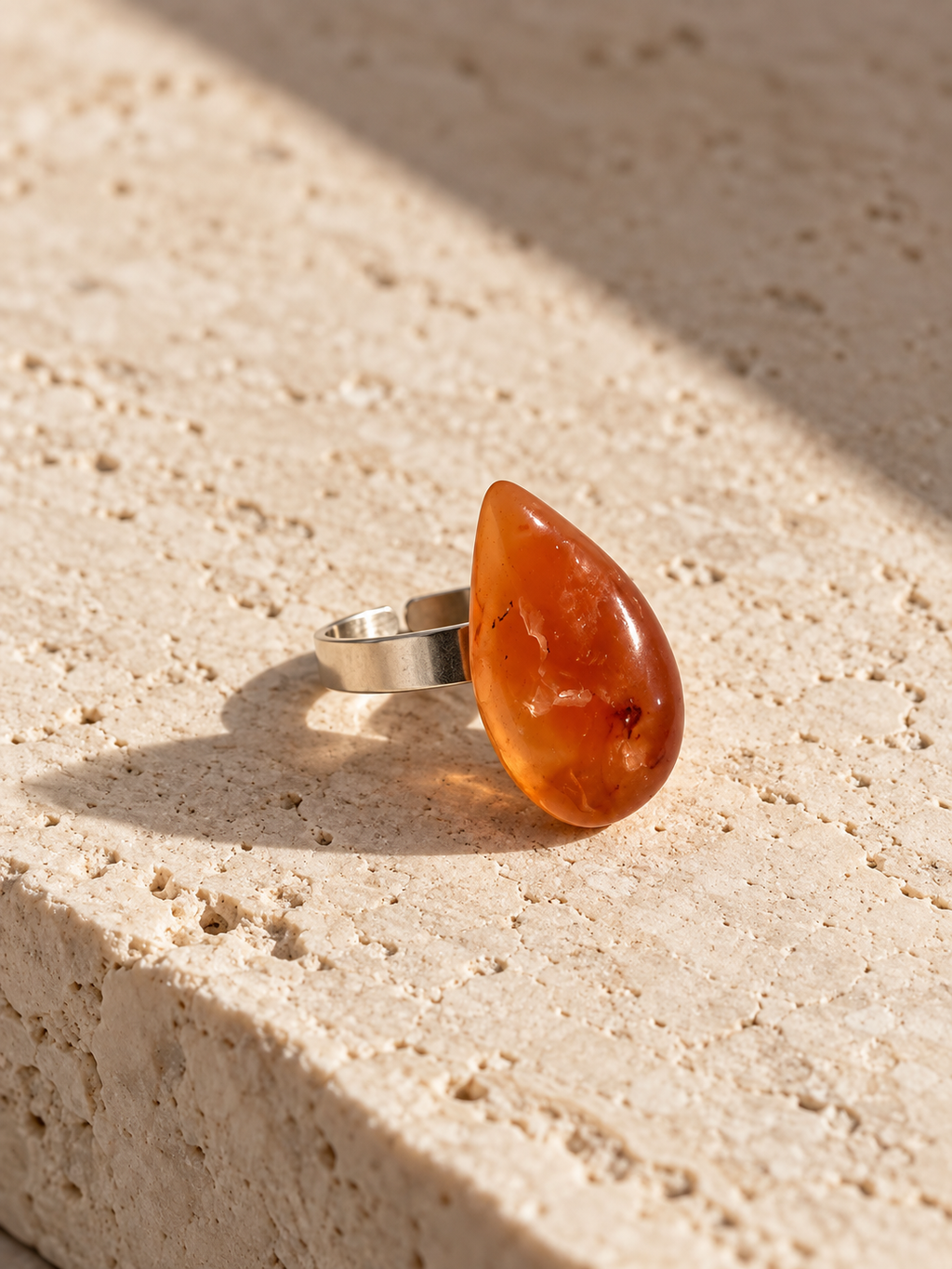 Anillo Cornalina Irregular