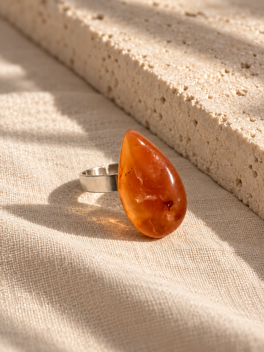 Anillo Cornalina Irregular