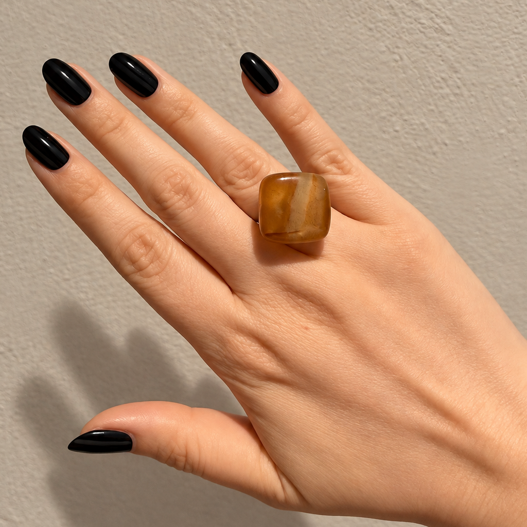 Anillo Cuarzo Miel