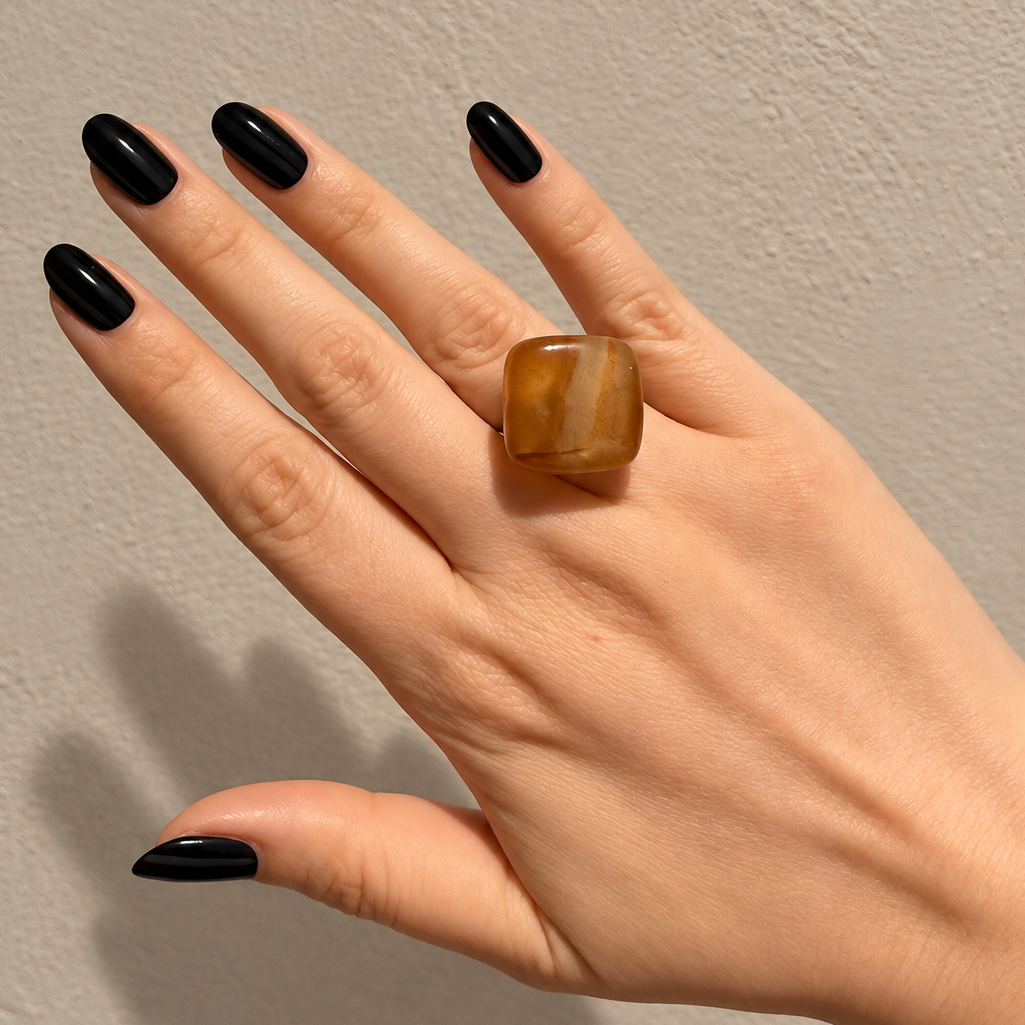 Anillo Cuarzo Miel