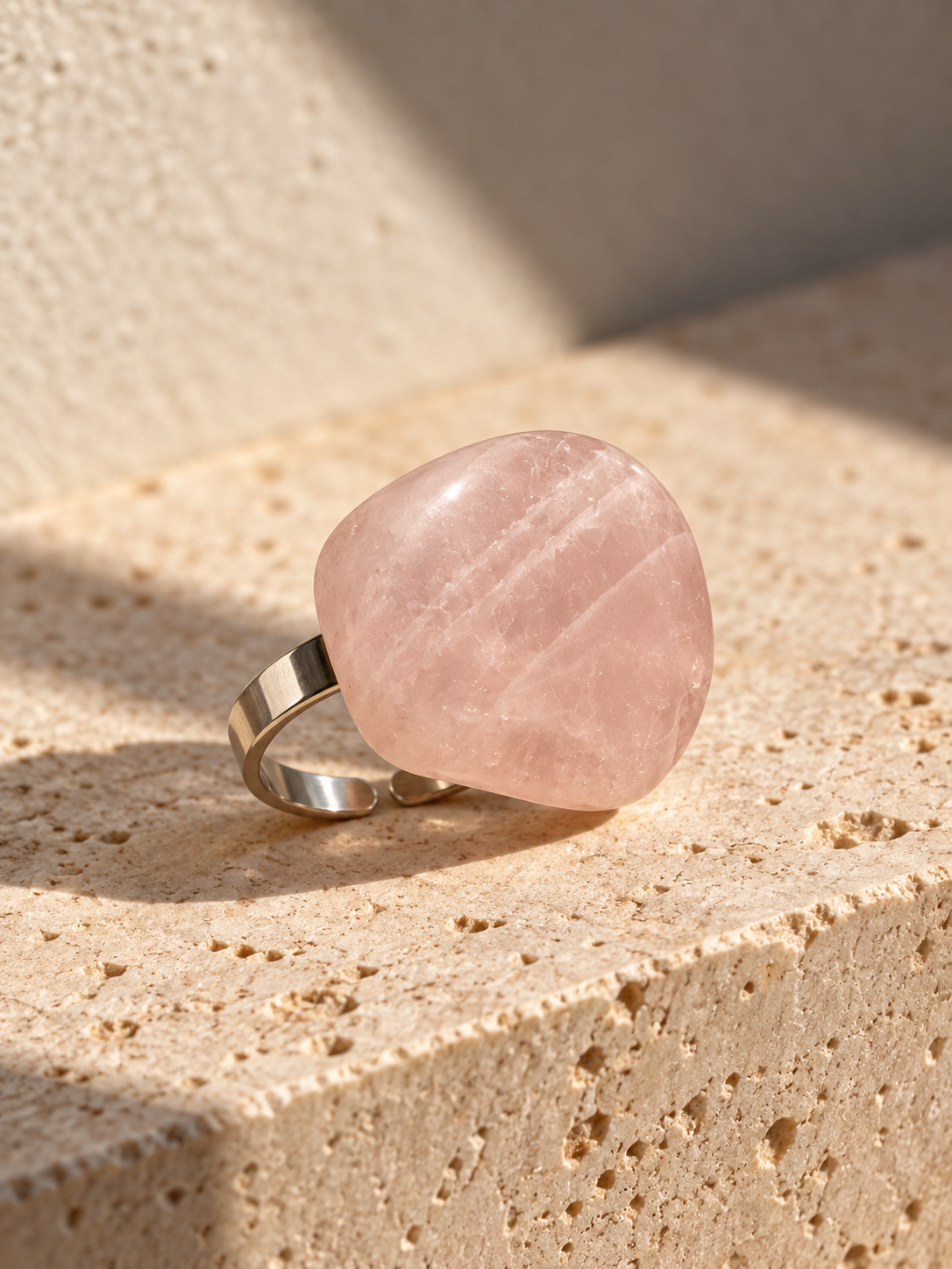 Anillo Cuarzo Rosa