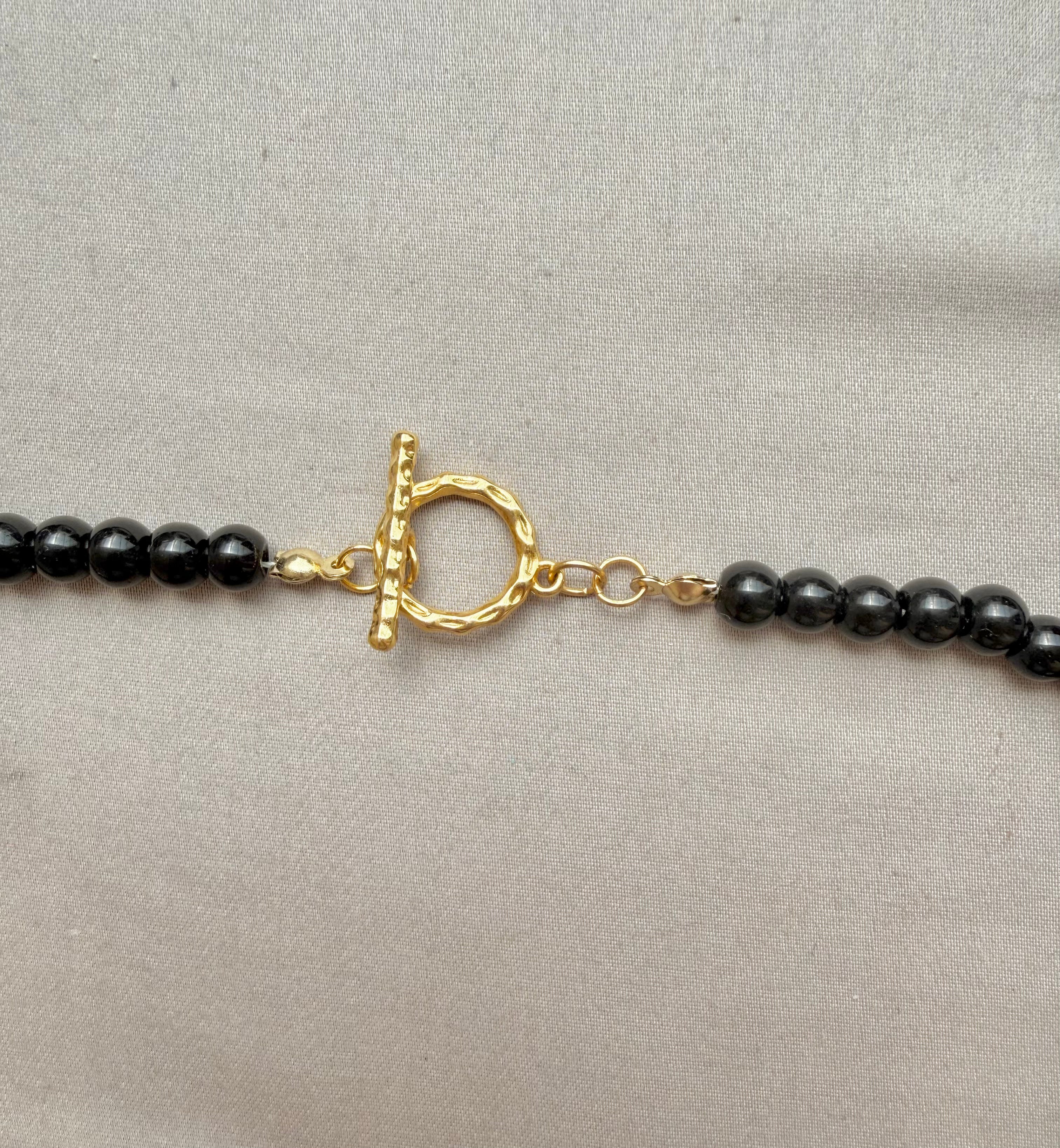 Collar Agatas con dije Jade Imperial