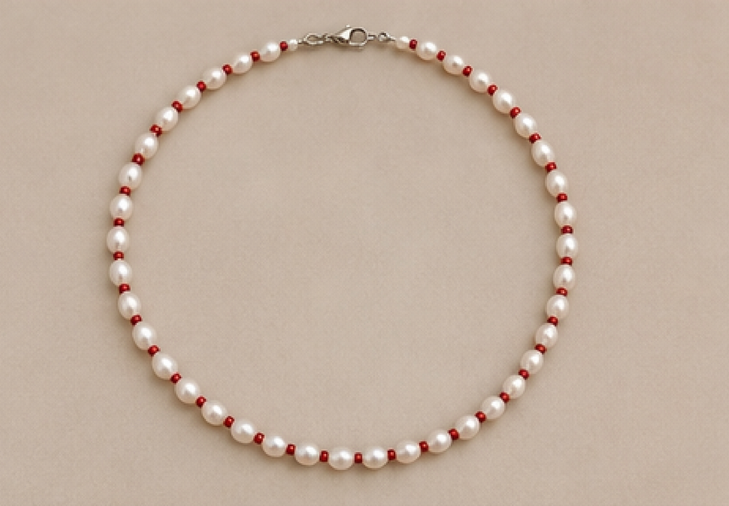 Collar Perlas | Carmesí